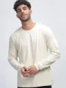 100% Pure Supima Cotton Crew Neck Full Sleeve - Beach (Beige)