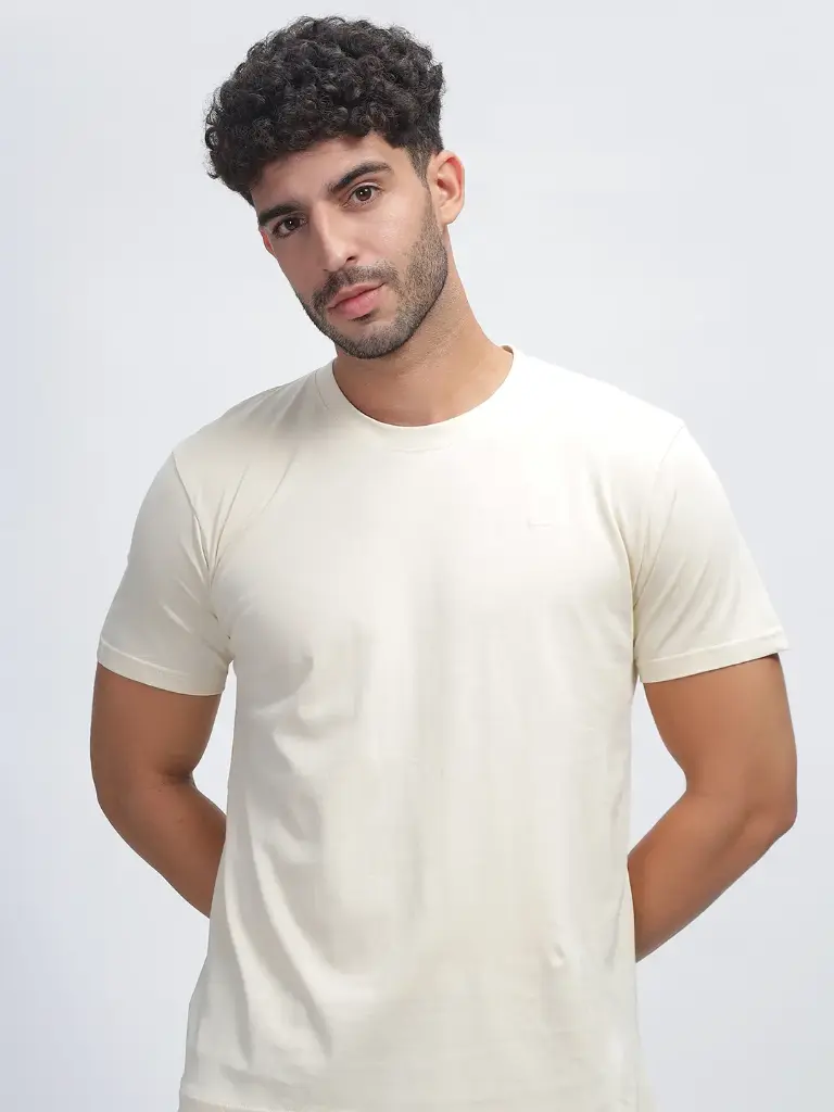 100% Pure Supima Cotton Crew Neck - Beach (Beige)