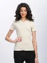 100% Pure Supima Cotton V Neck - Beach (Beige) (W)