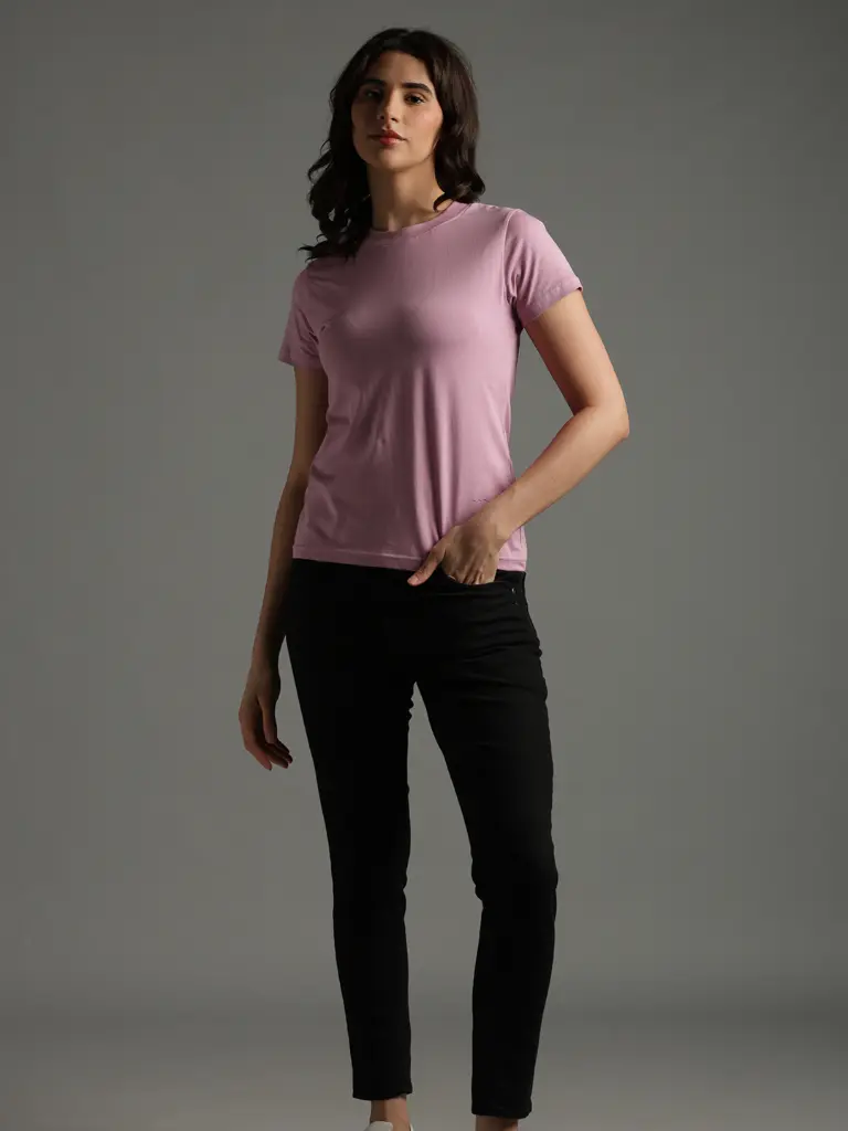 100% Pure Supima Cotton Crew Neck - Blush (W)