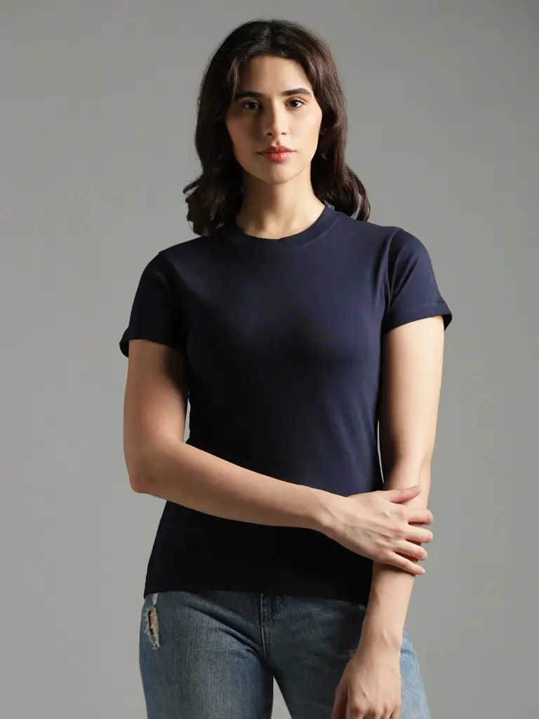 100% Pure Supima Cotton Crew Neck - Night Fall (Navy) (W)